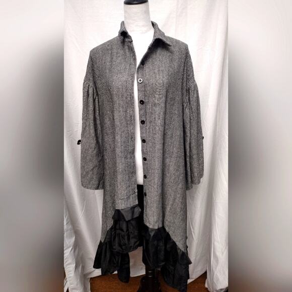 Stella Marina High Low coverup cloak sz 12 - Picture 3 of 16